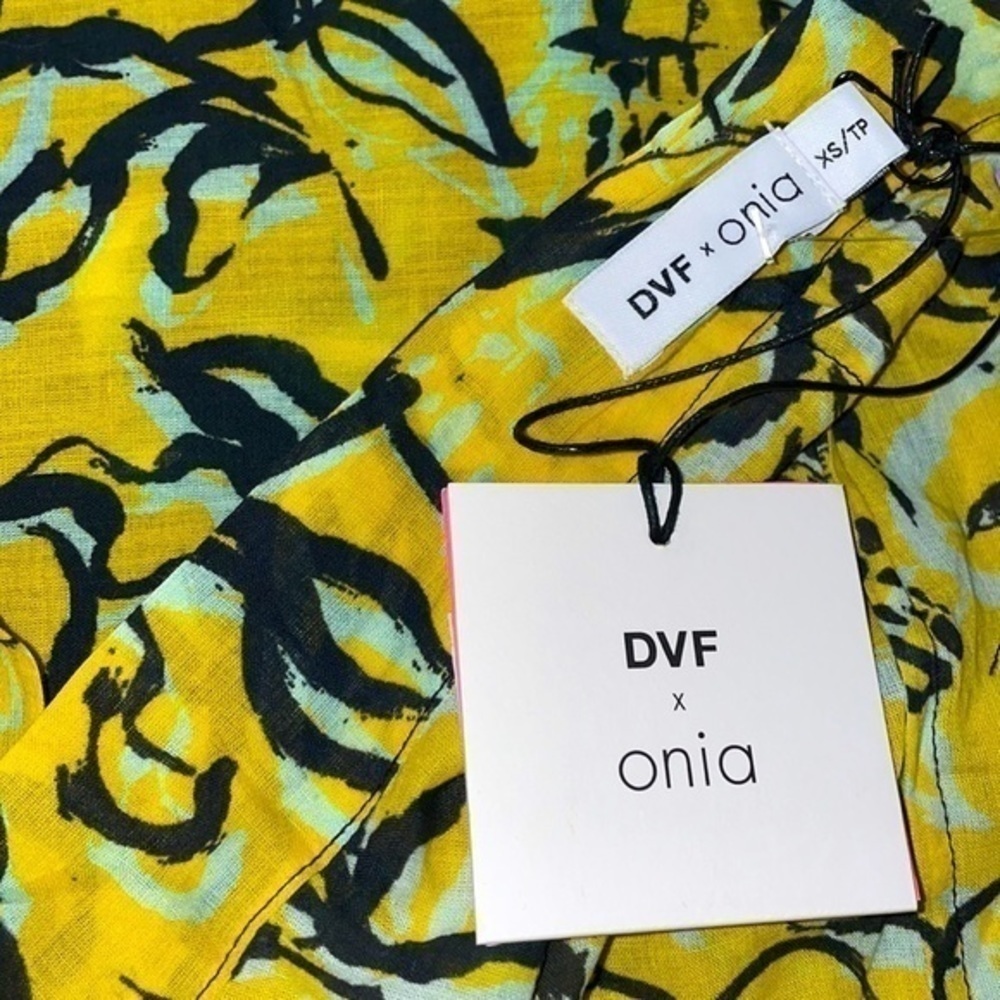 DVF x Onia Amanda Abstract Floral Swim Cover Up Sarong Casual Tie Wrap Skirt - Picture 11 of 12